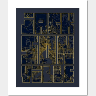 Jacksonville, USA City Map Typography - Gold Art Deco Posters and Art